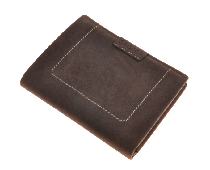Pánská peněženka SEGALI 50336 hnědá broušená kůže