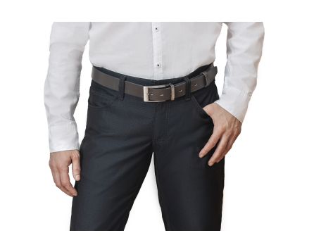 Pánský opasek kožený SEGALI 35/100/19 šedý