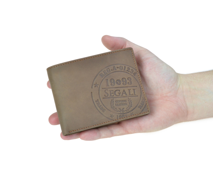 Pánská kožená peněženka SEGALI 614826 A hnědá