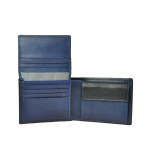 Pánská kožená peněženka SEGALI 907 114 026 černá/modrá