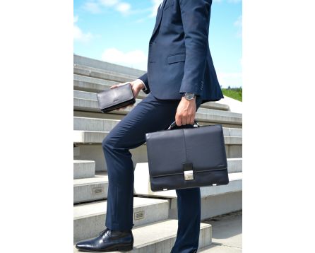 Pánský kufřík kožený SEGALI 7005 černý