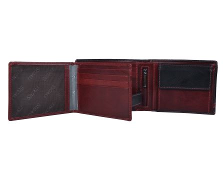 Pánská peněženka kožená SEGALI 753 115 2007 černá/červená