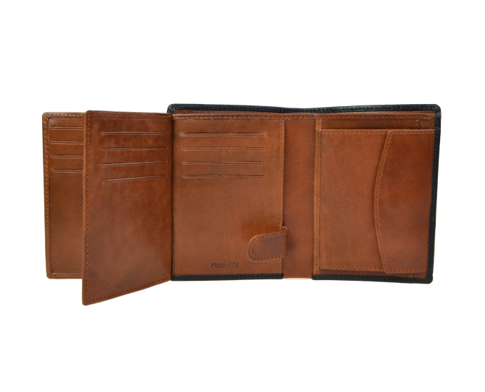 Pánská peněženka kožená SEGALI 101 A černá/koňak