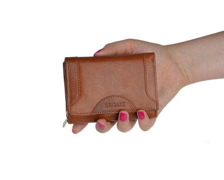Dámská peněženka kožená SEGALI 7196 B koňak