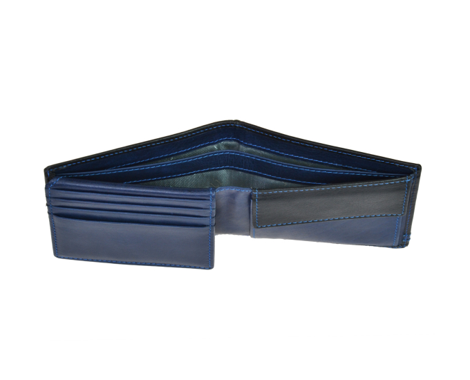 Pánská peněženka kožená SEGALI 753 115 026 černá/modrá