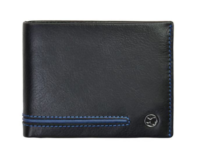 Pánská peněženka kožená SEGALI 753 115 026 černá/modrá