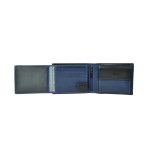 Pánská kožená peněženka SEGALI 753 115 2007 černá/modrá