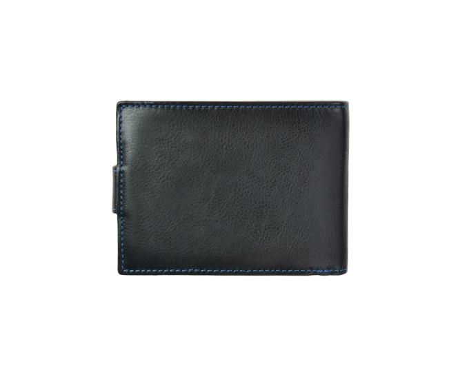 Pánská kožená peněženka SEGALI 907 114 2007 C černá/modrá