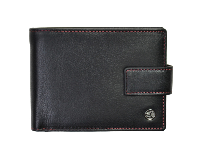Pánská kožená peněženka SEGALI 907 114 2007 C černá/červená