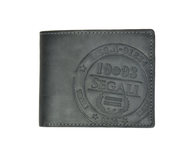 Pánská kožená peněženka SEGALI 614827 A černá