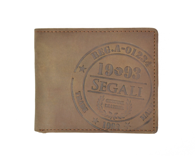 Pánská kožená peněženka SEGALI 614827 A hnědá