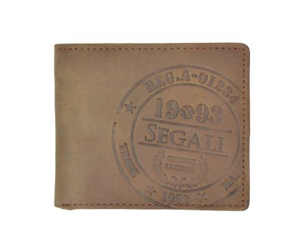 Pánská peněženka kožená SEGALI 614827 A hnědá