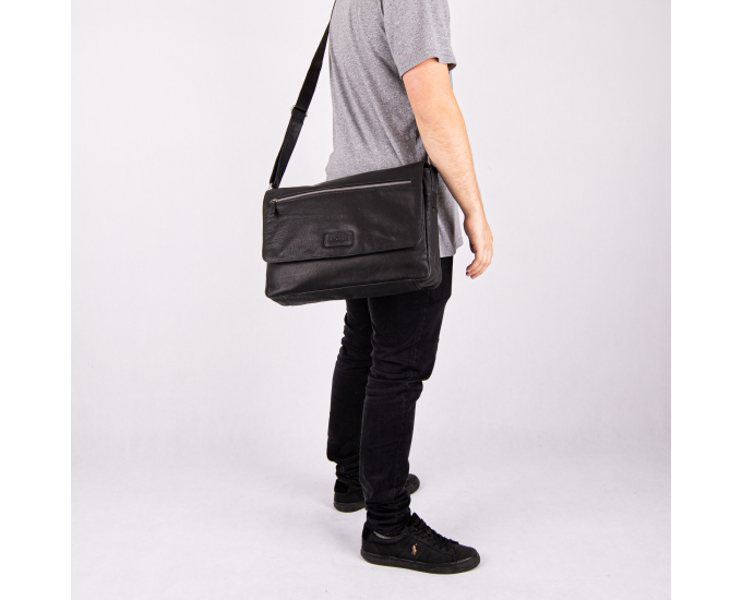 Pánská taška přes rameno kožená SEGALI 102 černá