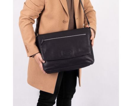 Pánská taška přes rameno kožená SEGALI 102 černá