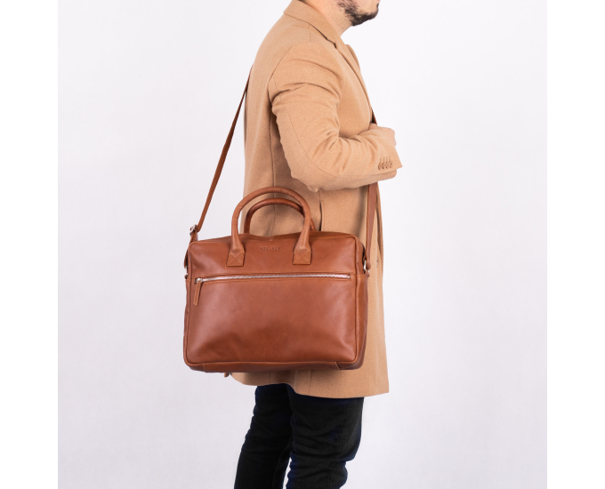 Pánská taška přes rameno kožená SEGALI 105 koňak