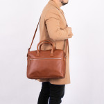 Pánská taška přes rameno kožená SEGALI 105 koňak