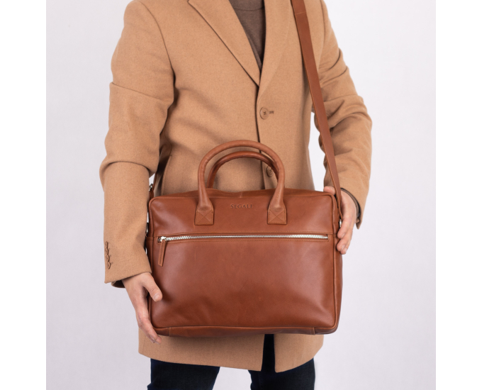 Pánská taška přes rameno kožená SEGALI 105 koňak