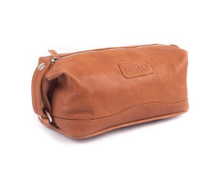 Kosmetická taštička kožená SEGALI 1030 koňak