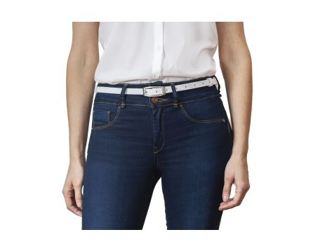 Dámský opasek SEGALI kožený 15200 bílý