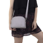 Dámská kabelka kožená SEGALI 12 šedá