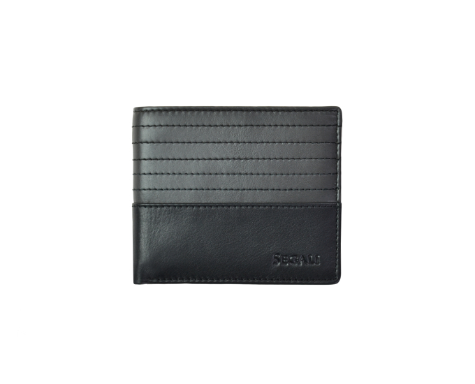 Pánská kožená peněženka SEGALI 7414 S černá/šedá