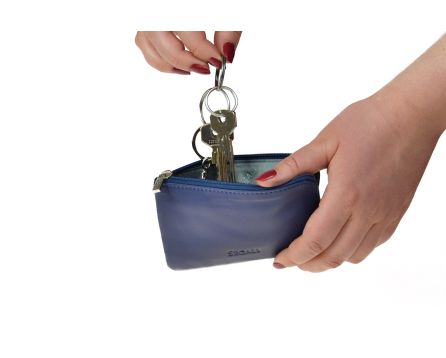 Klíčenka kožená SEGALI 7289 modrá