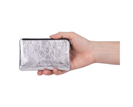 Klíčenka kožená SEGALI 7289 stříbrná lesk