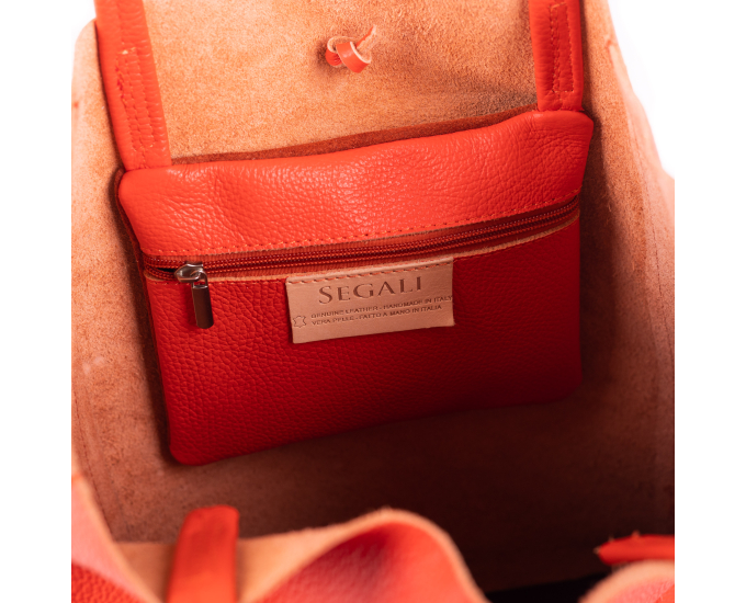 Kožená kabelka Alexa SEGALI červená