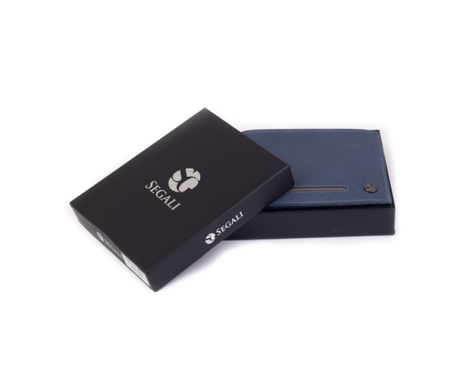 Pánská peněženka kožená SEGALI 730 115 2007 modrá