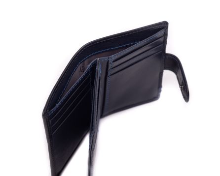 Dokladovka kožená SEGALI 753 115 5535 černá/modrá