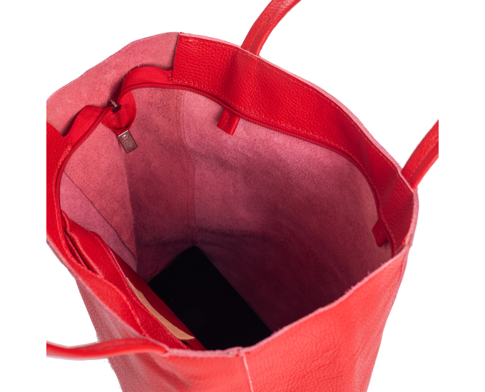 Kožená kabelka Adele SEGALI červená