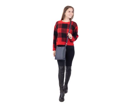 Dámská kožená kabelka SEGALI 9060 modrá