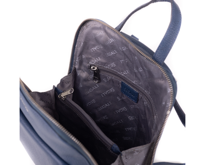 Dámský batoh kožený SEGALI 9062 modrý