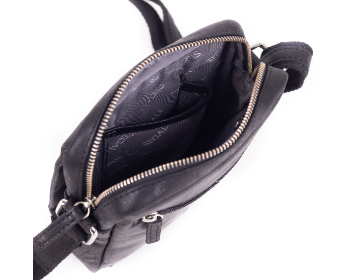 Pánská taška přes rameno kožená SEGALI 171 černá