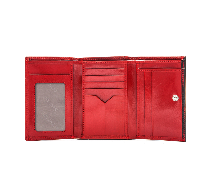 Dámská peněženka kožená SEGALI 100 B červená/černá