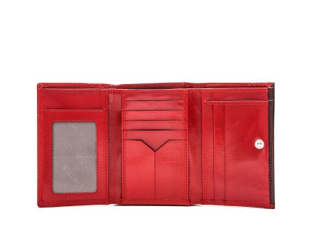 Dámská peněženka kožená SEGALI 100 B červená/černá