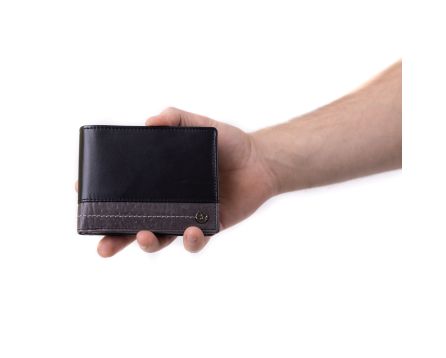 Pánská peněženka kožená SEGALI 951 320 005 černá/šedá