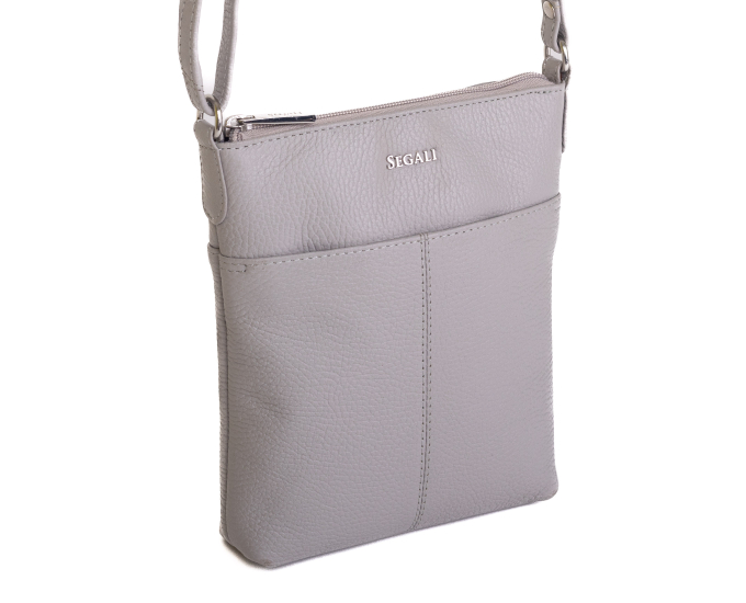 Dámská kabelka kožená SEGALI 7001 B šedá