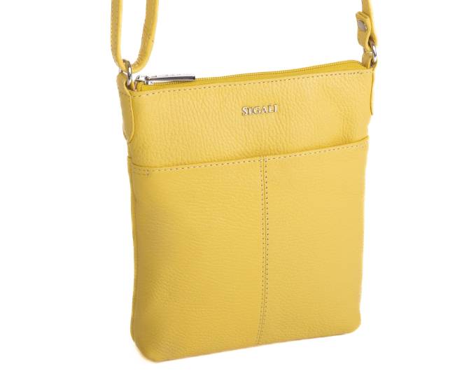 Dámská kabelka kožená SEGALI 7001 B žlutá