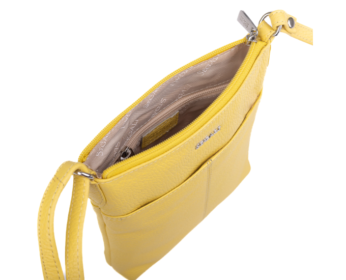 Dámská kabelka kožená SEGALI 7001 B žlutá