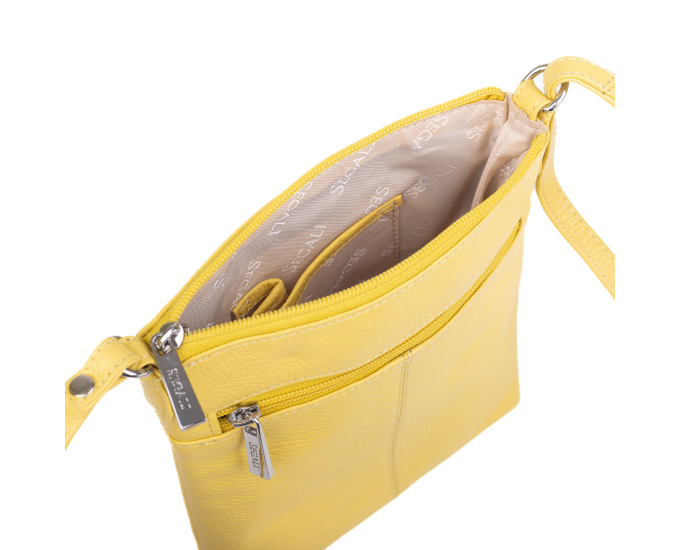 Dámská kabelka kožená SEGALI 7001 B žlutá
