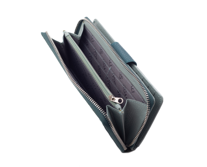 Dámská peněženka kožená SEGALI 7617 B sage/peacock blue