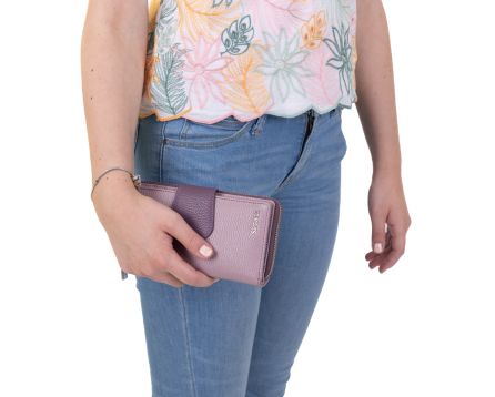 Dámská peněženka kožená SEGALI 7617 B orchid/rose