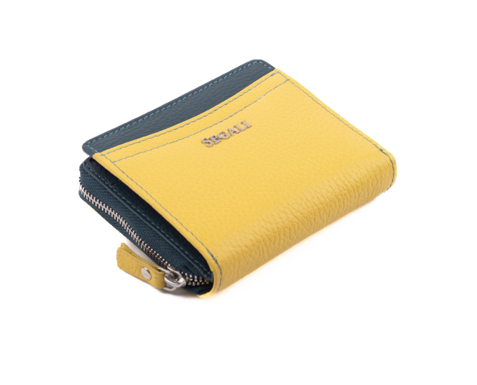 Dámská peněženka kožená SEGALI 7544 B žlutá/rain storm