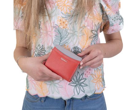 Dámská peněženka kožená SEGALI 7544 B aragosta/šedá