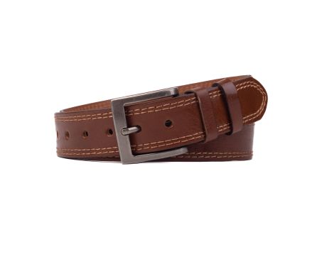 Pánský opasek kožený SEGALI JEANS 501/48 hnědý