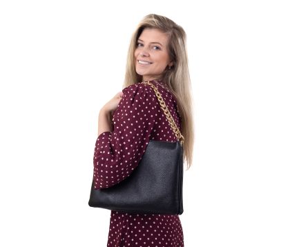 Kožená kabelka Sara SEGALI černá