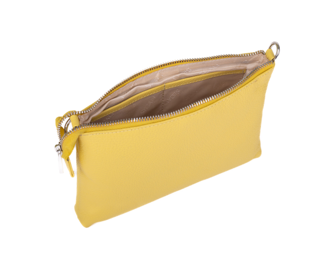 Dámská kabelka kožená SEGALI A6B pastel žlutá