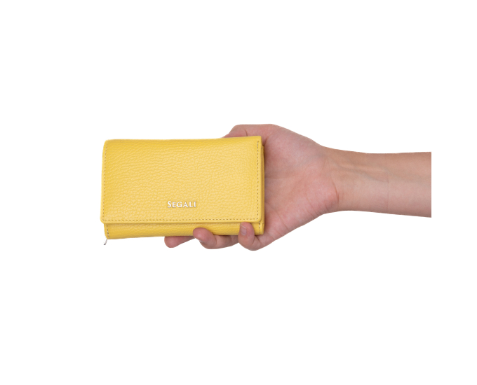 Dámská peněženka kožená SEGALI 7074 B žlutá