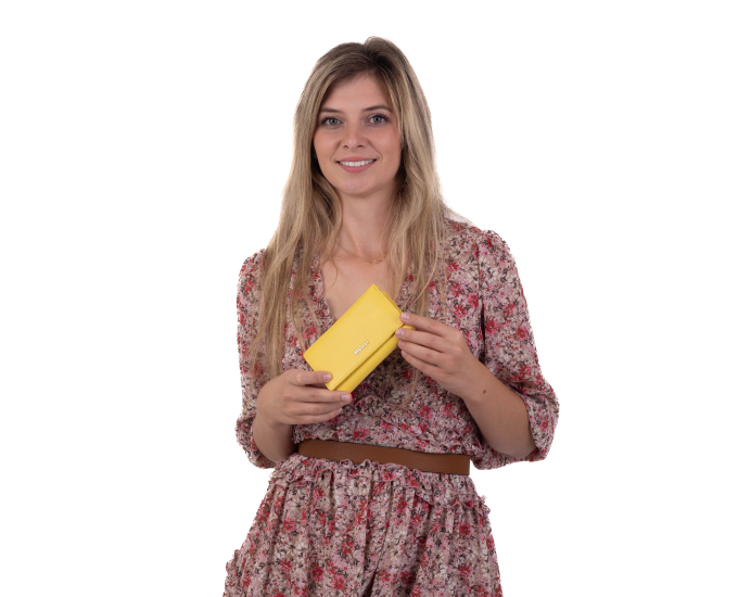 Dámská peněženka kožená SEGALI 7074 B žlutá